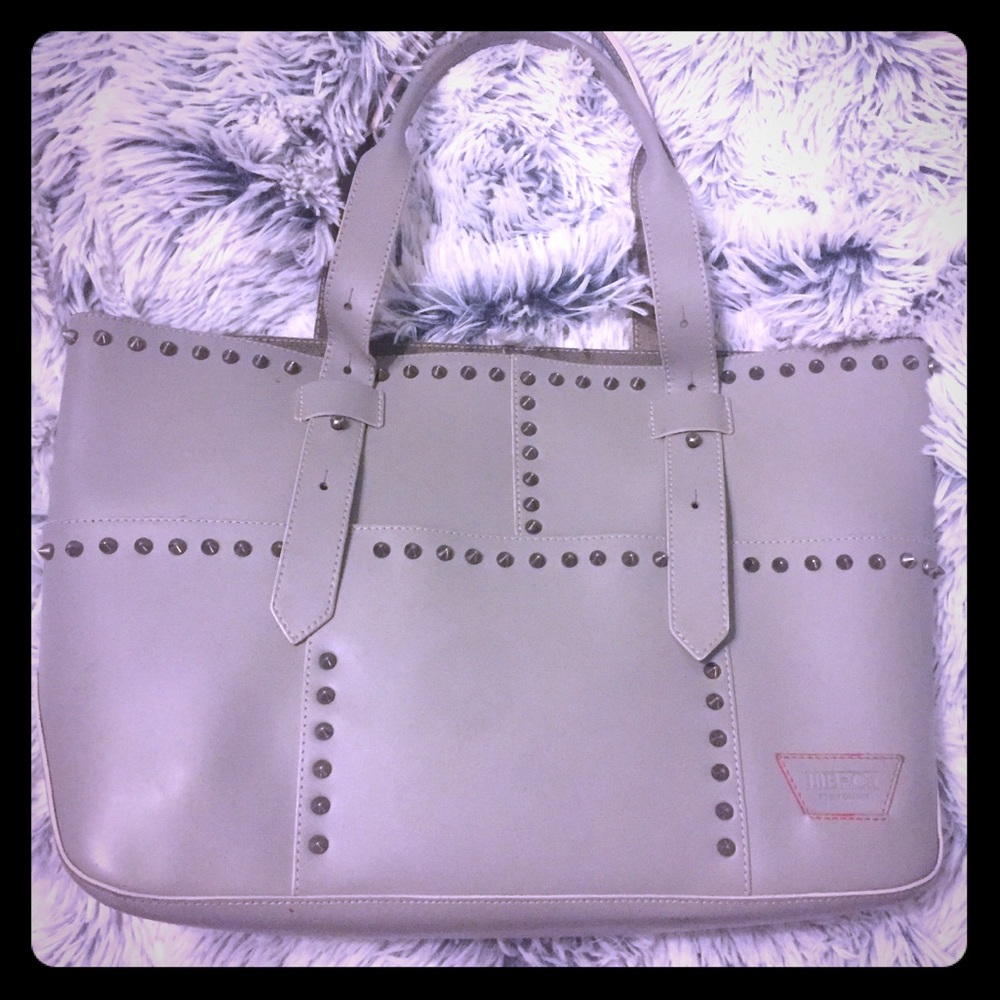Joy Gryson IIIBeCa gray leather handbag
